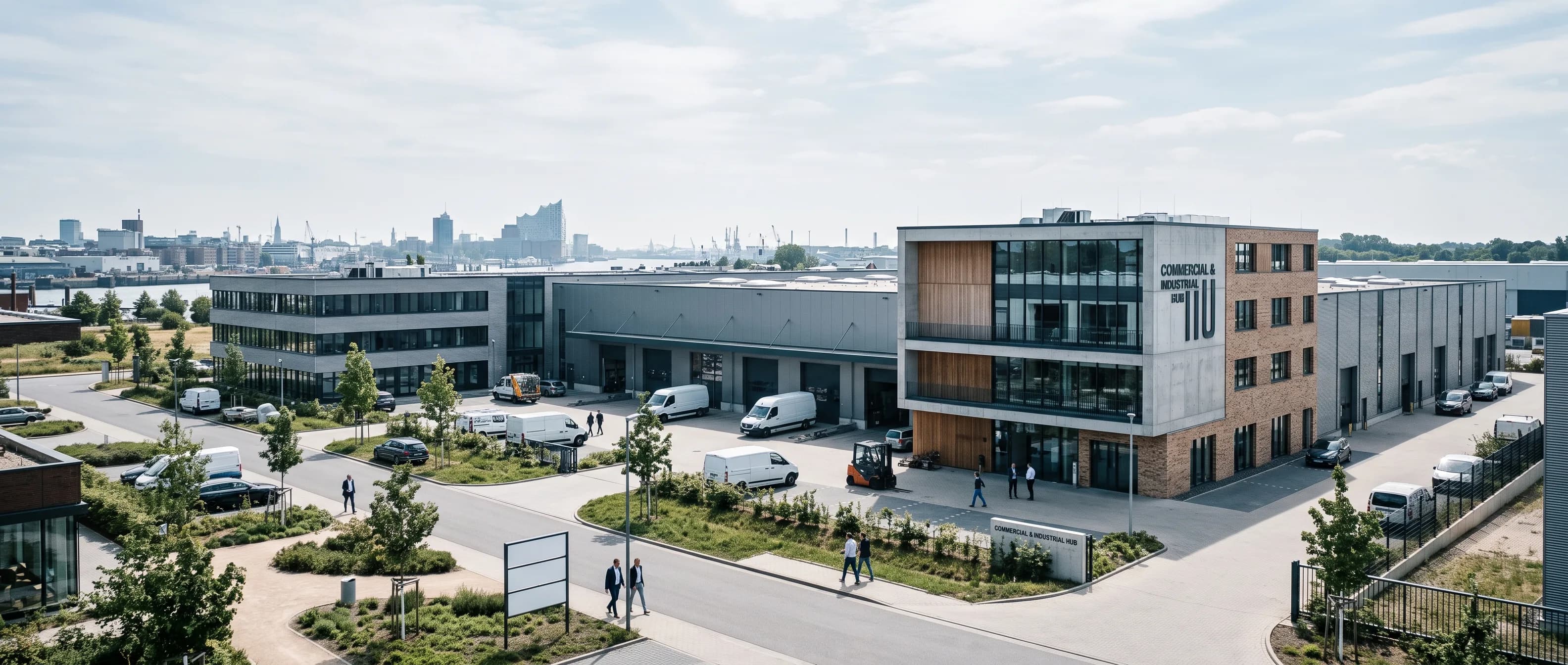 Hamburger Hafen mit Elbphilharmonie